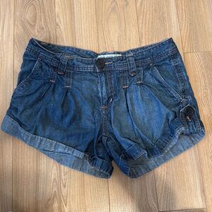 Vintage Ralph Lauren Polo Denim Jean Pleated Front Shorts Womens Size 6 100% Cot
